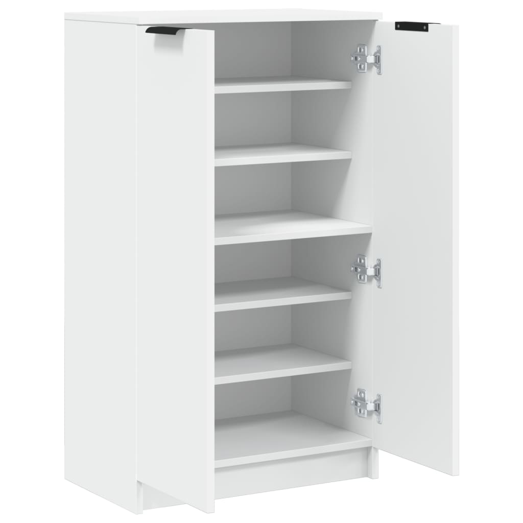 Shoe Cabinet White 59x35x100.5 cm Engineered Wood